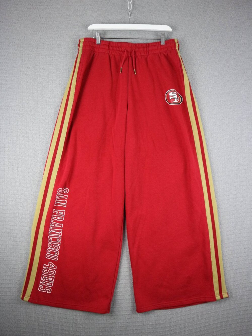 San Francisco 49ers NFL Official Football Wide Cut Cotton Sweatpants Size 1X